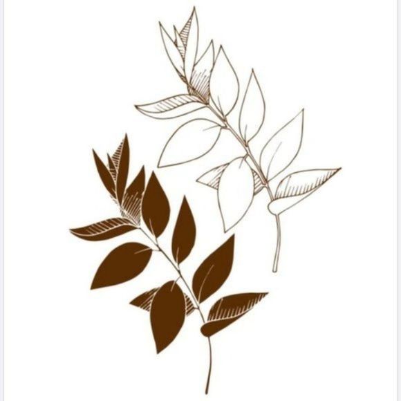 Modern stem leave illustrated abstract art print - Picture 3 of 3